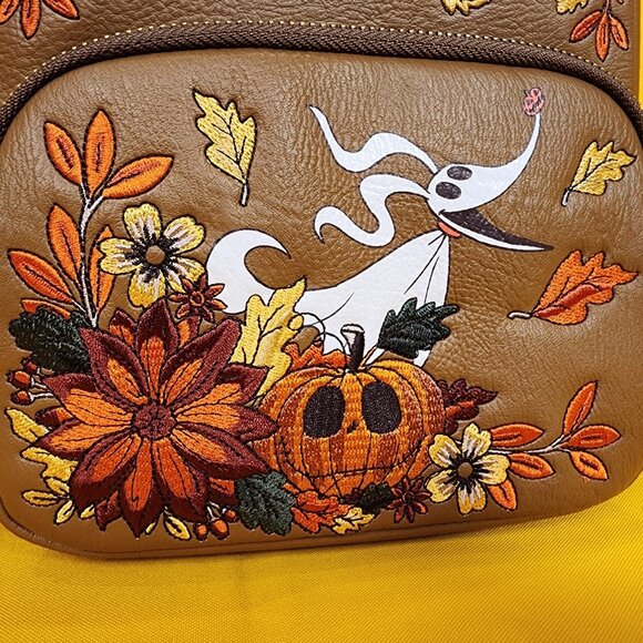 Disney The Nightmare Before Christmas Zero & Fall Pumpkin Head GID Mini Backpack - Picture 3 of 13